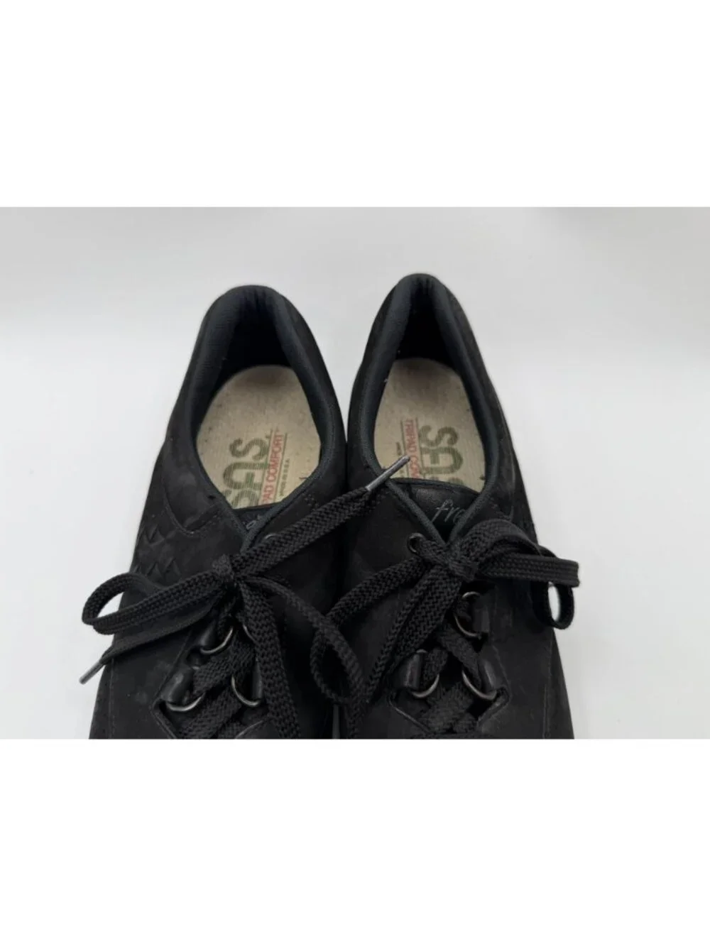 SAS Free Time Walking Shoes Women Size 9.5 Black Leather Tripad Comfort Sneaker